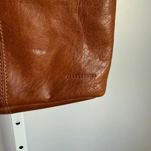 Jack Georges Leather Crossbody Bag Brown Multi‎ Pocket Shoulder Bag Purse